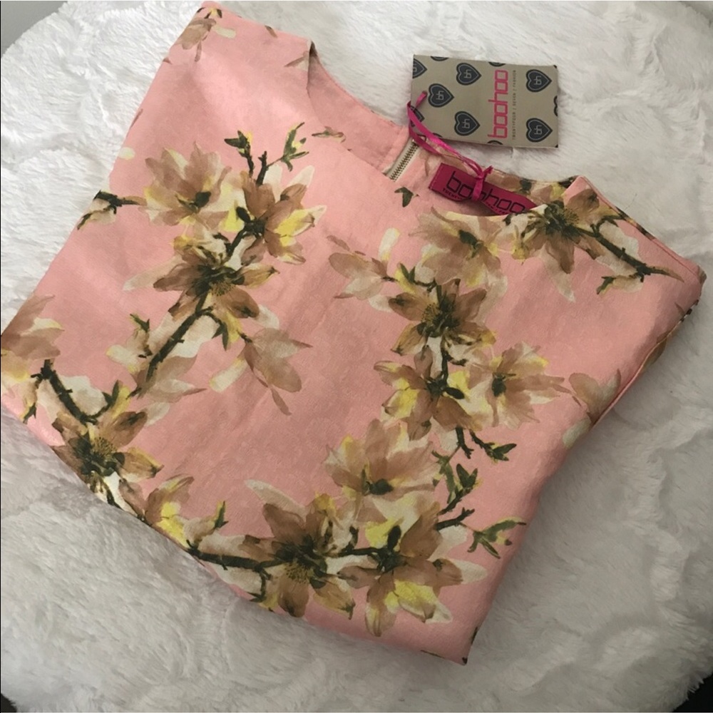 Pink Flower crop top